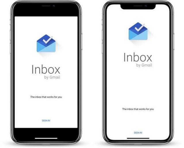 inbox by gmail完美支持iphonex的刘海屏了!