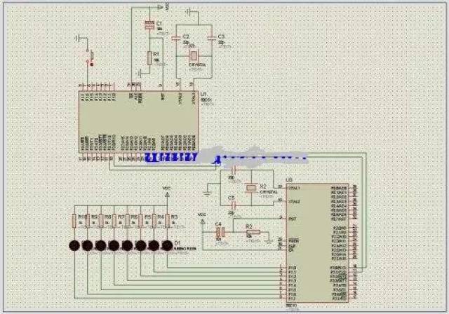 51单片机双机通信硬件电路图及c程序