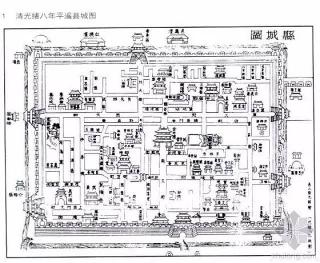 在中国古代, 任何一座城市布局都是有讲究的, 平遥古城也不例外.