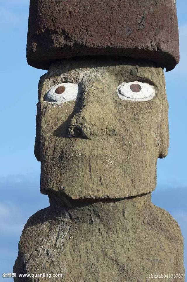 有眼睛的摩艾石像
