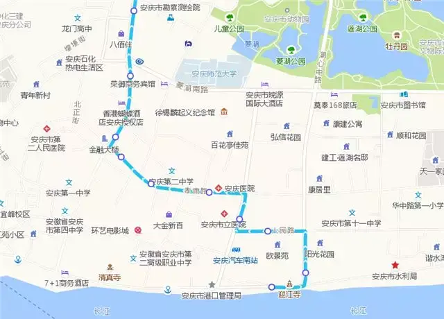 安庆19路公交车路线图,安庆411路公交车路线图 安庆沿江路恢复通行啦!这些公交将恢复原线路了