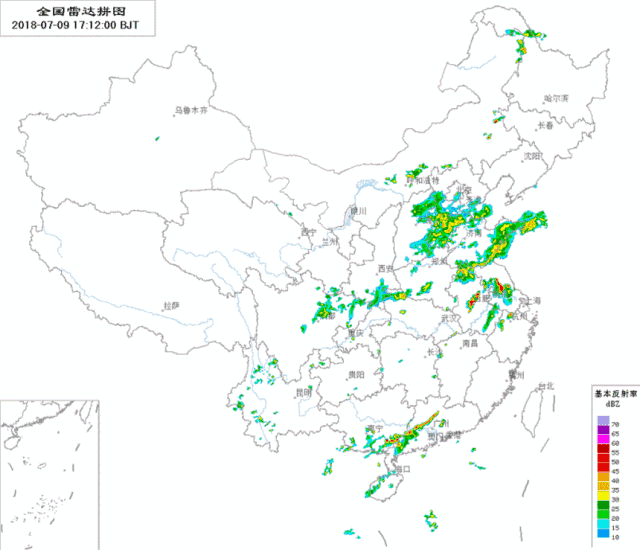 副高后部切变线降雨带有12小时周期波动性,所以傍晚6点还会相对增大.