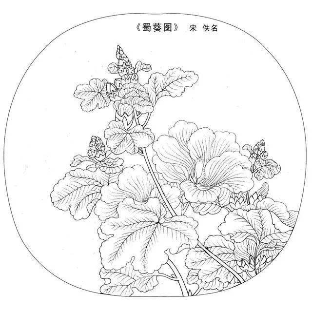 书画-宋画工笔白描,很好的国画学习素材