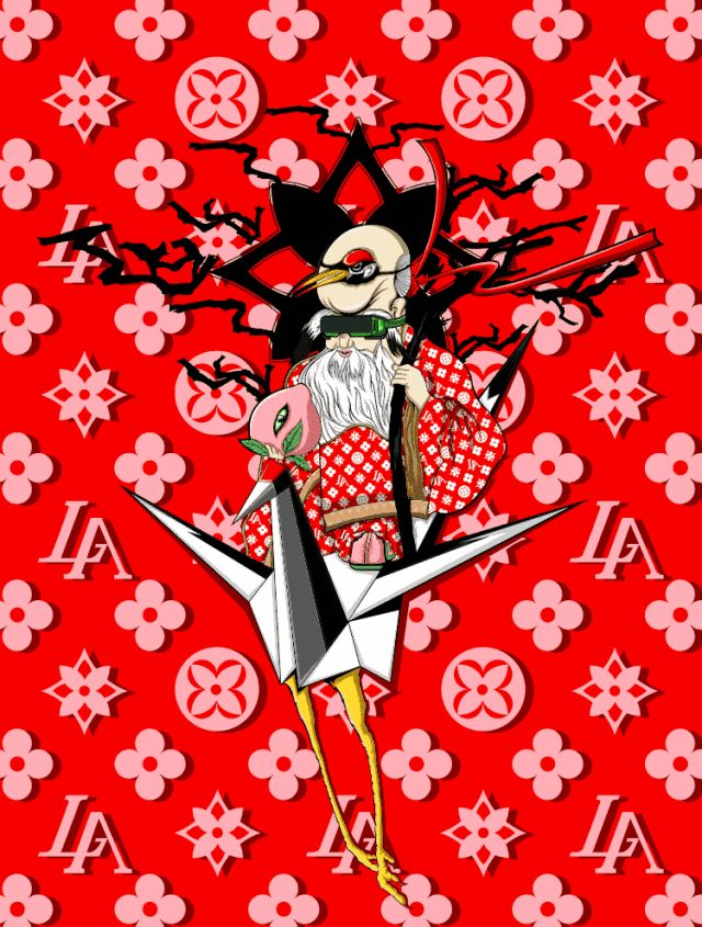 文化的决心,并糅合了fake art反讽艺术以及嘻哈街头元素(一看到印花