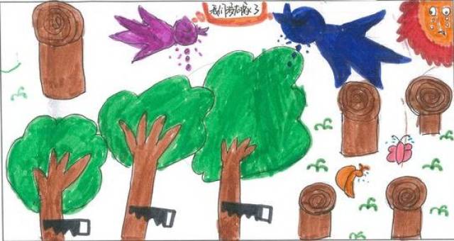 沙河口区第十一幼儿园孙慧茹同学环保作品——绿色环保 人人有责