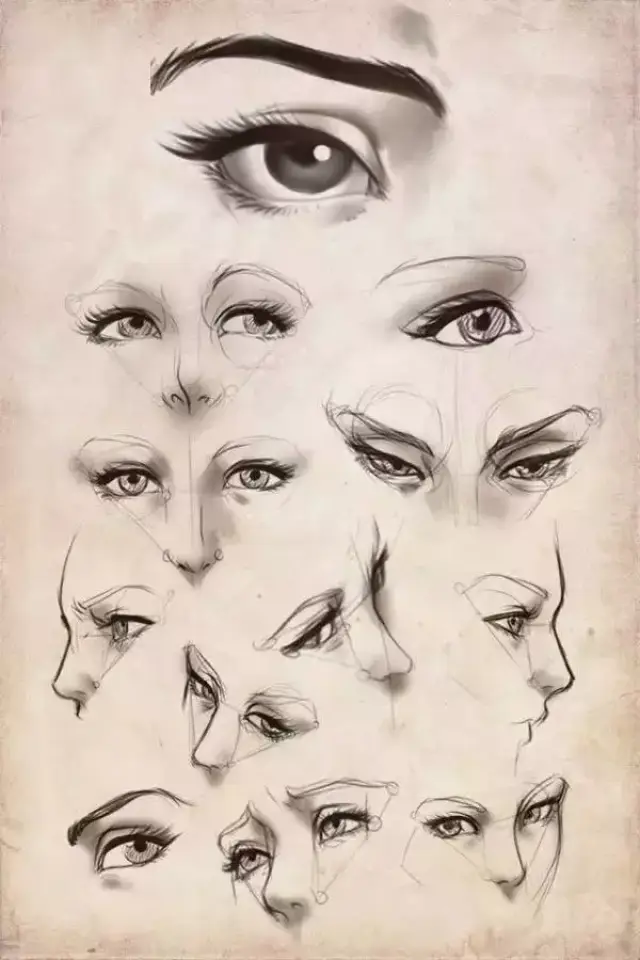 方能把眼睛画出立体感
