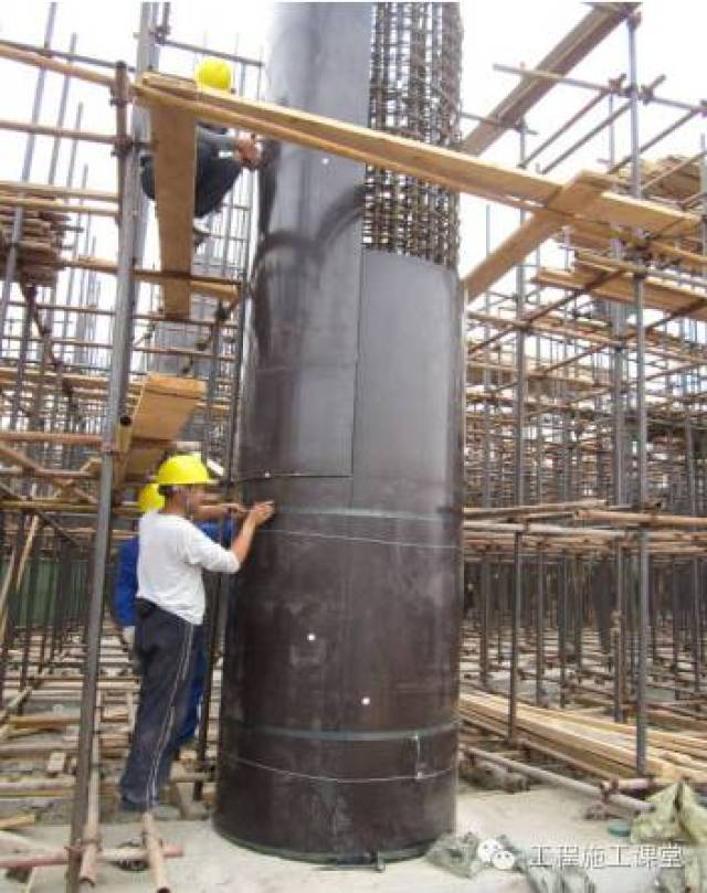 圆形柱子加固施工方法