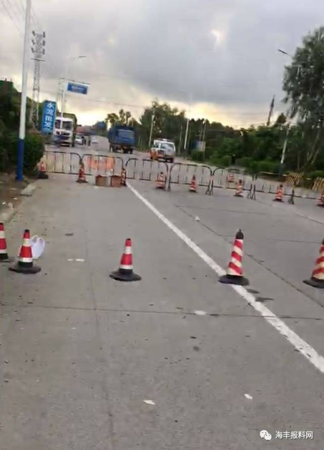 最新,海丰至陆丰324国道潭西崔陂桥塌陷,已禁止通行!