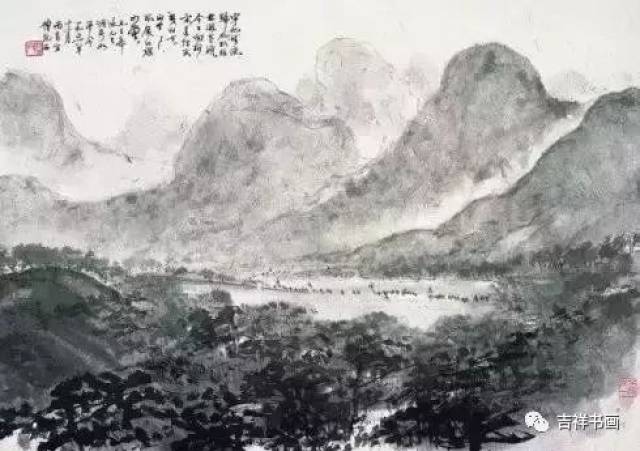 傅抱石《如梦令·元旦》词意 1958年作