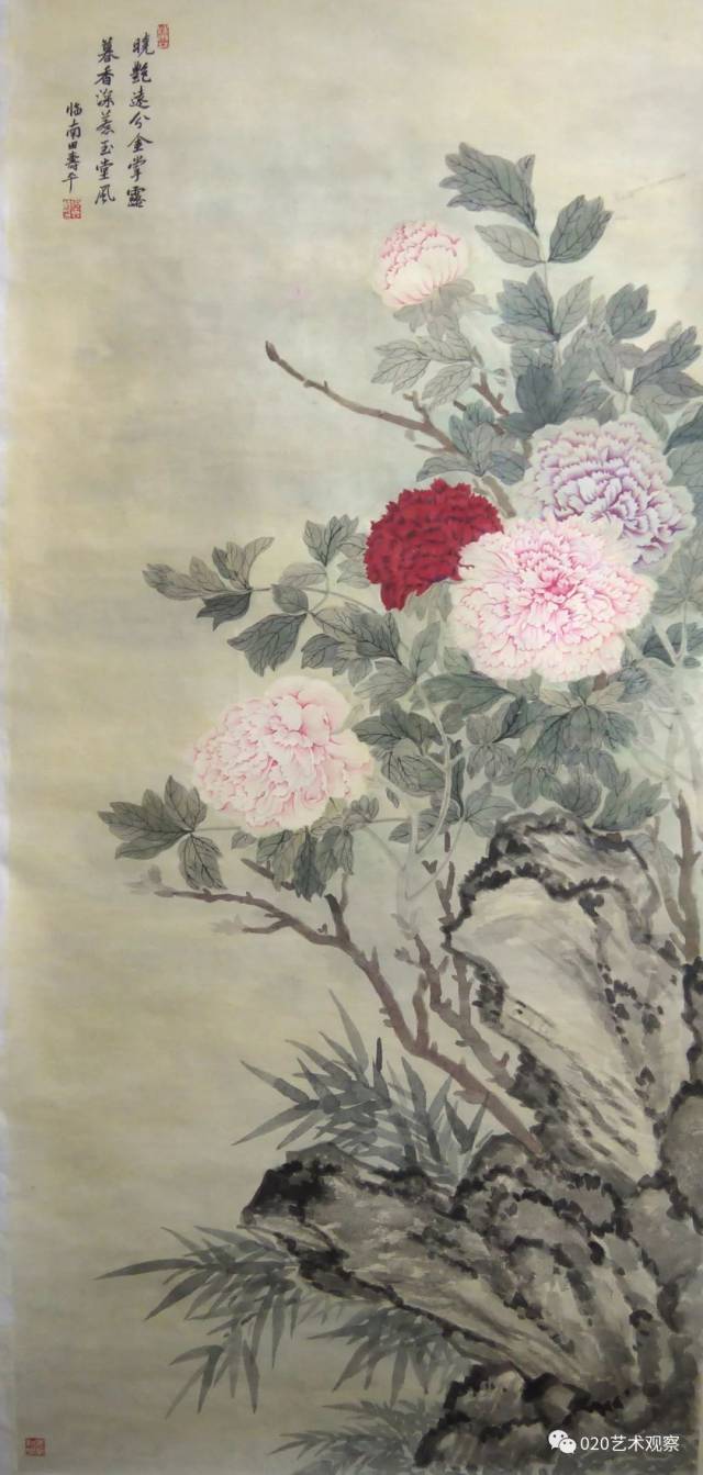 何惠明/牡丹图 明末清初 恽寿平/120×55cm/纸本