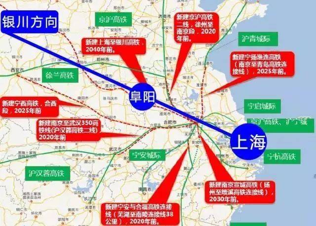 该线路向东可以直达上海,向西可以过洛阳,延安,银川等地.
