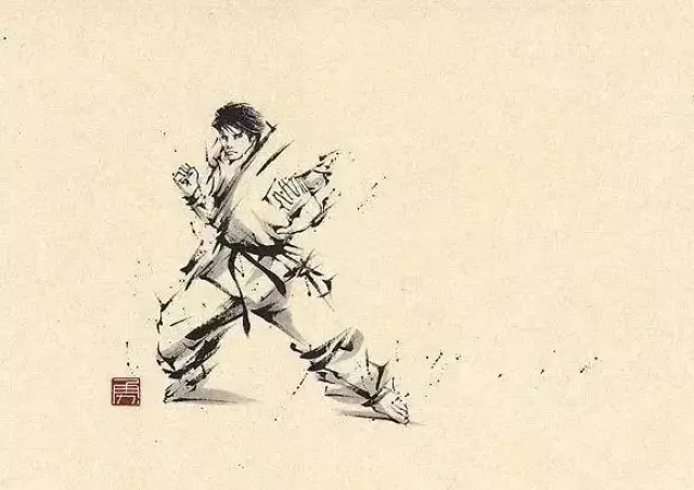 日本画师用水墨画表现的武术,你觉得怎么样?