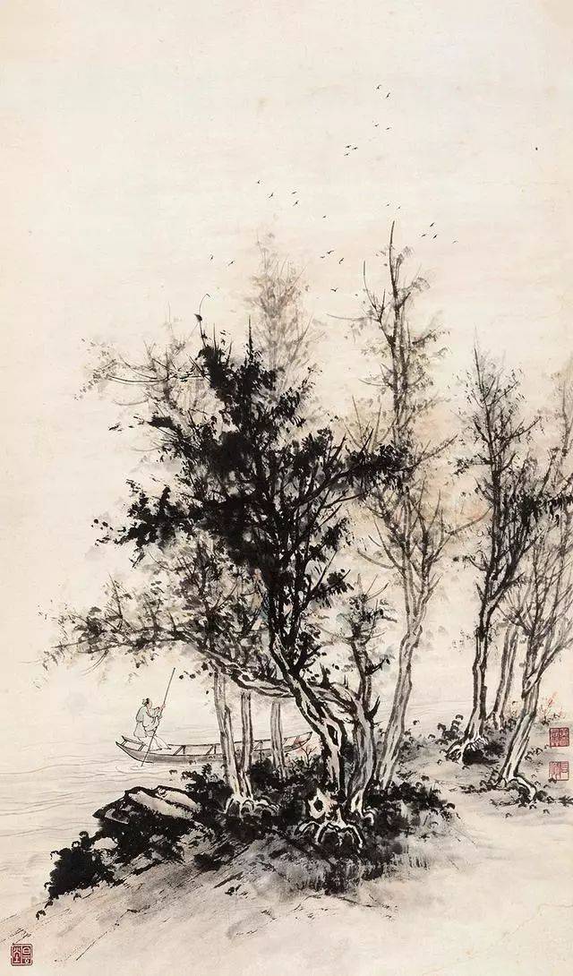 【欣赏】许道宁,吴镇,吴伟,任伯年,吴湖帆等著名画家所作的那些渔父图