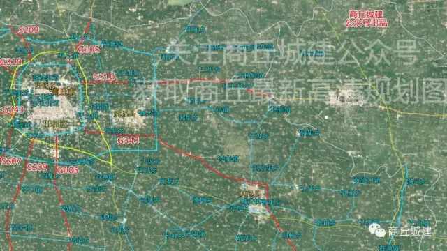 商丘市 干线公路 三环九放射【卫星地图版】