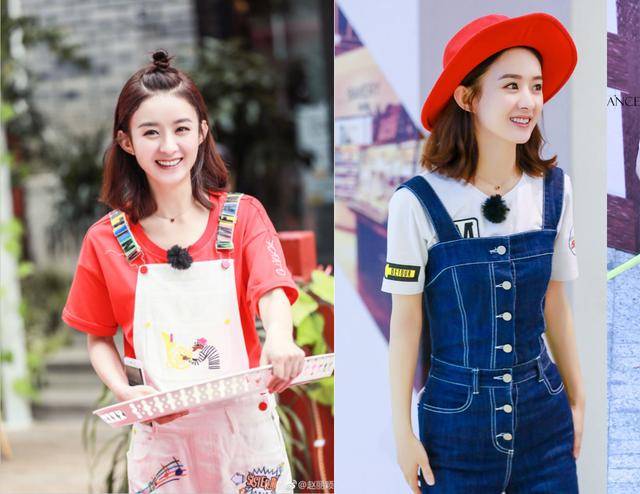 女星穿上初恋裤,赵丽颖像18岁少女,关晓彤不好看,热巴