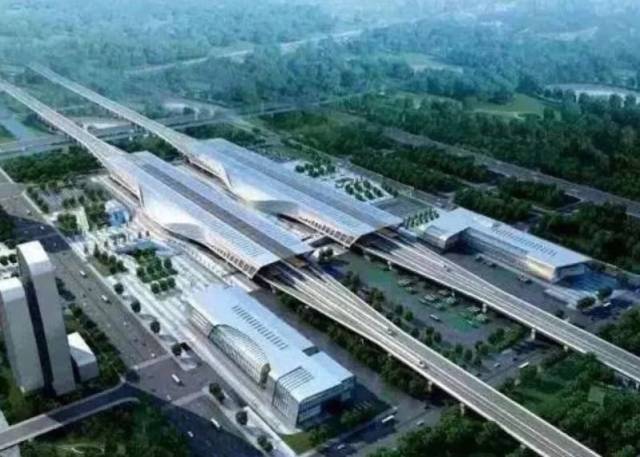 兴建中的 城际高铁内江三元站,位于甜城国际社区旁(约距小区1公里