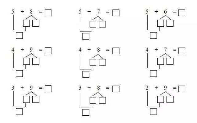 小学数学加减法口诀,凑十法和破十法让计算变简单,后有计算练习