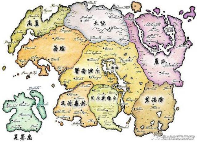 泰瑞姆尔大陆地图