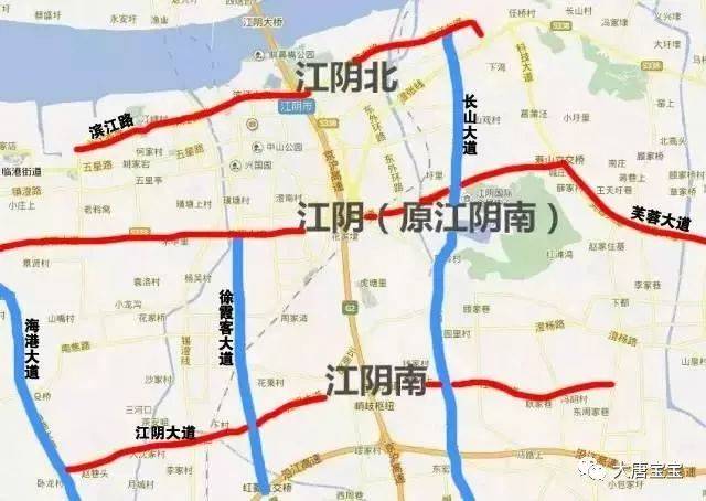 继续往南至站西路向东进入江阴站,沿澄杨路经过云亭,周庄,华士至新桥