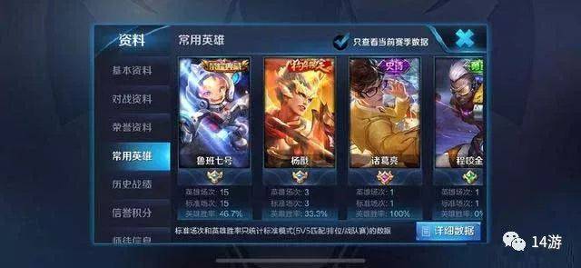 《王者荣耀》常用英雄不能隐藏?战绩一览无余