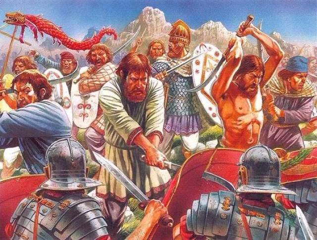 达契亚人的装备相比罗马军团可谓粗鄙.