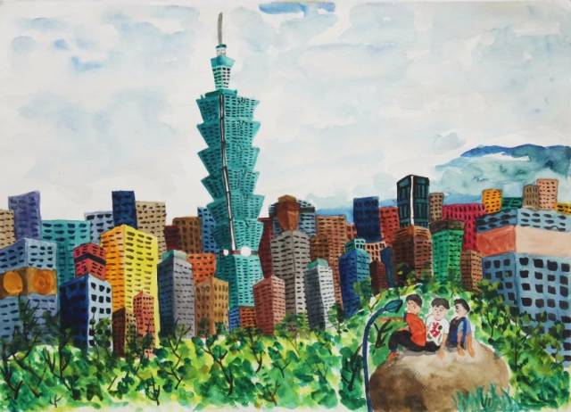 彭州孩子的画作亮相"海峡两岸少儿美术大展暨'汶川十年'纪念特展!