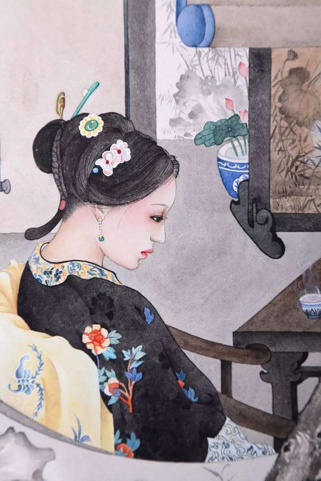 [转载]丁己京剧国粹人物及现代美女工笔画