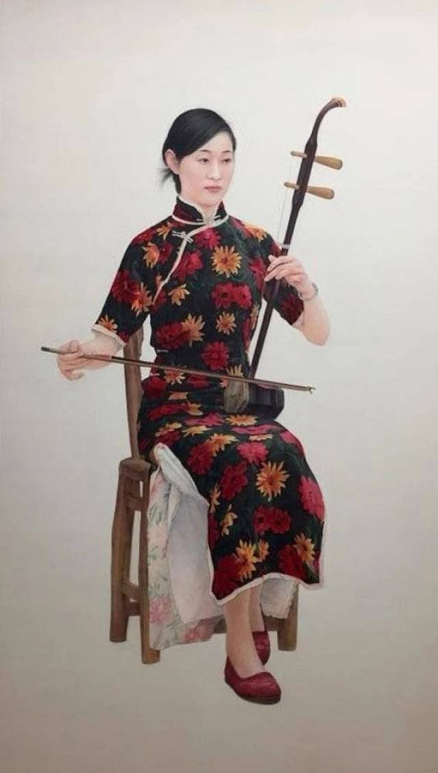 良宵 李乃蔚人物画作品的最大 特点