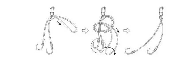 双钩不缠绕绑法图解