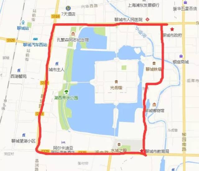 2018年城区公办初中划片招生范围 聊城(含西校):东昌路以南,湖南