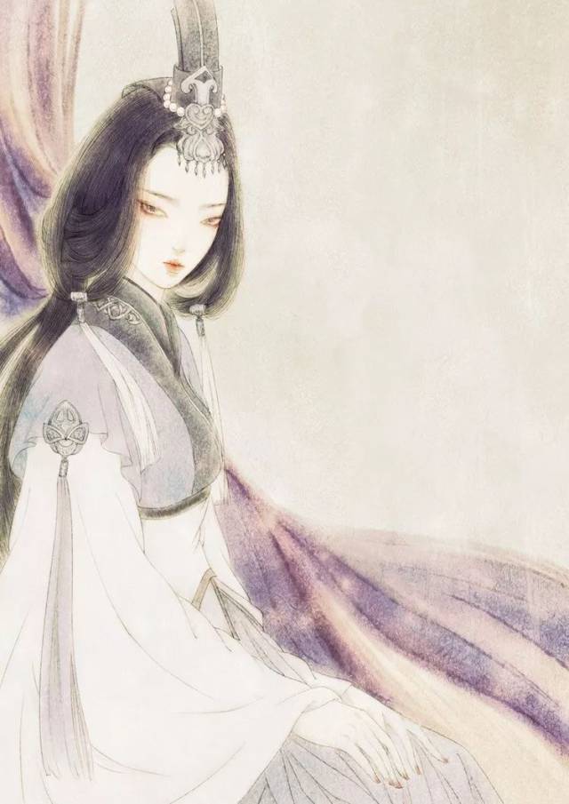 插画师mandaravaaaaa,笔下的古风美女清瘦淡雅,自成风味