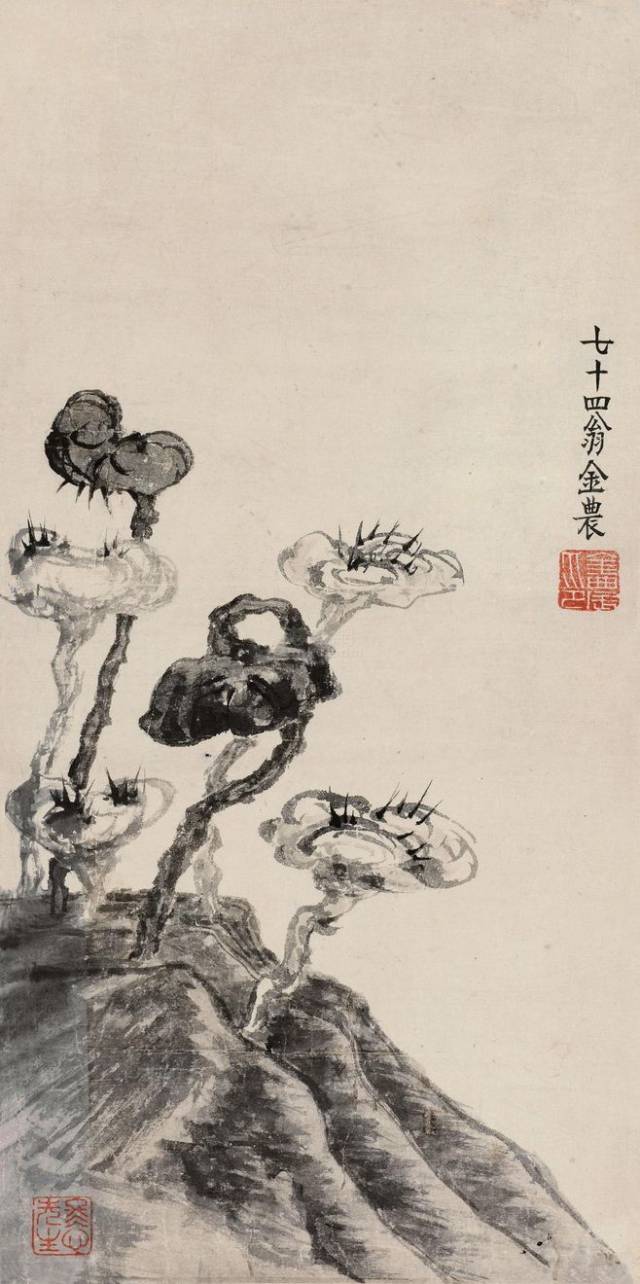 扬州八怪之首"金农"画作