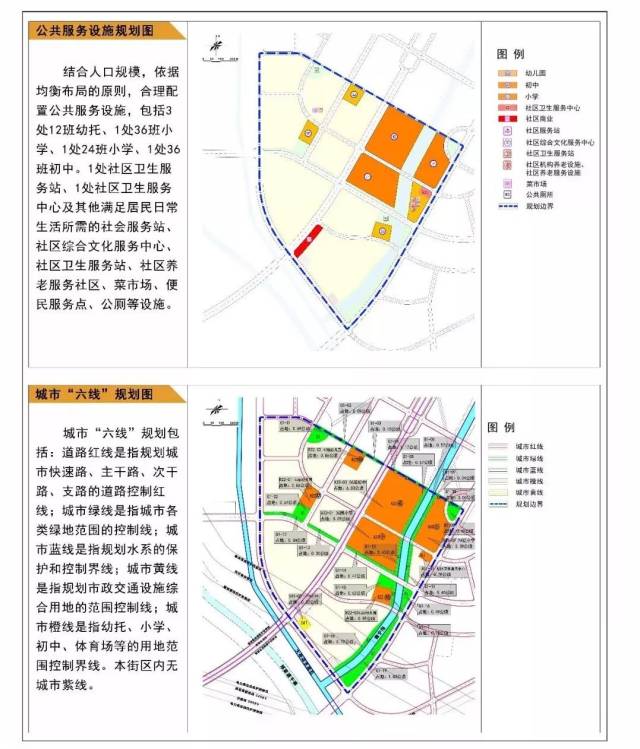 公共服务设施规划图与城市"六线"规划图 孙耿片区 崔寨孙耿贾家街区王