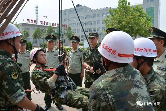 为增强全市消防部队绳索救援力量,临汾支队在行动!