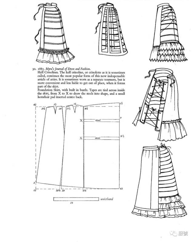 巴洛克,洛可可服装【结构纸样图】合集