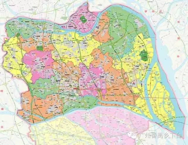 2005年-2012年番禺区地图(图片摘自《广州市城市管理责任分区地图