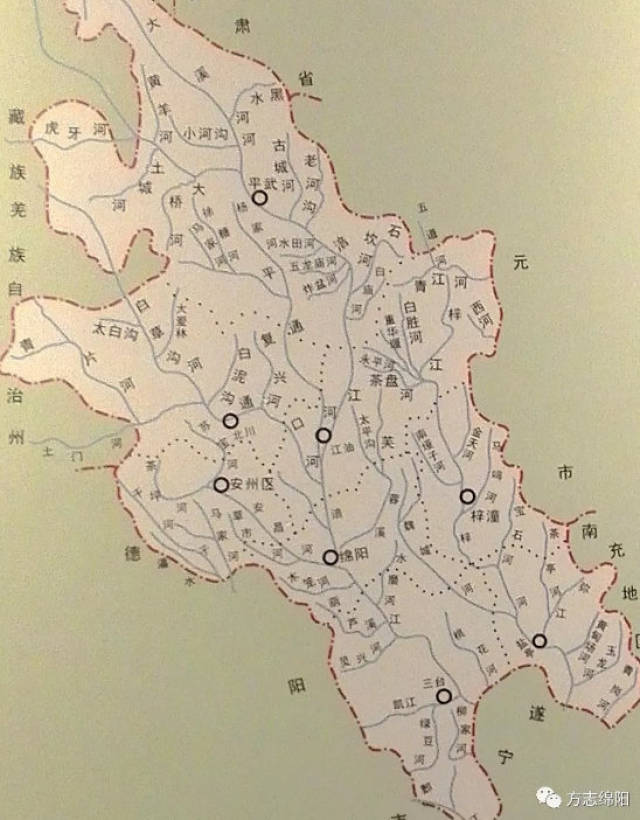 (绵阳水系图)