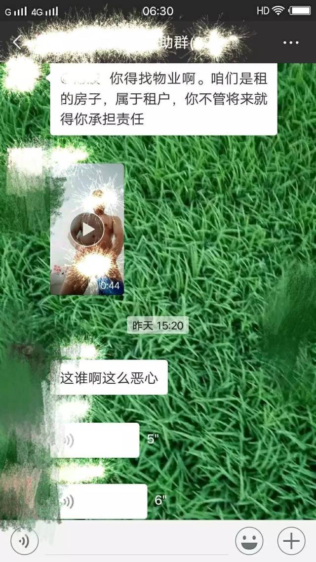 真恶心,自己玩就算了,还发业主群里,遭人唾骂.