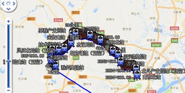 ▼▼滁宁轻轨整体设计路线图