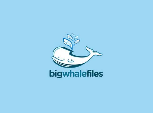 可爱俏皮的鲸鱼logo