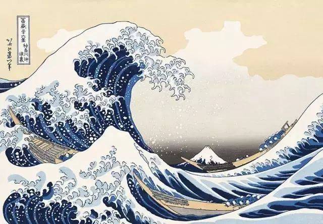 该巨浪表情出自浮世绘《富岳三十六景》之《神奈川冲浪里》,葛饰北斋