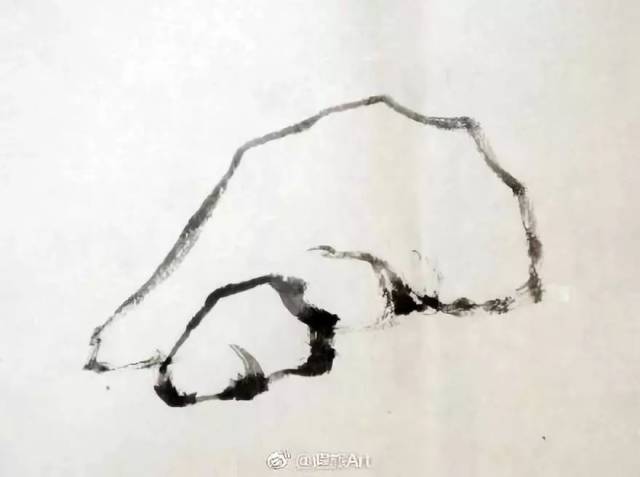 国画山水石头画法,这么画真的简单!