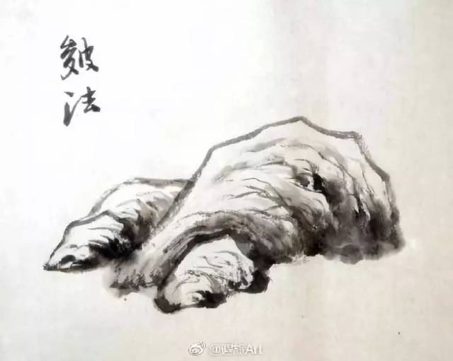 国画山水石头画法这么画真的简单