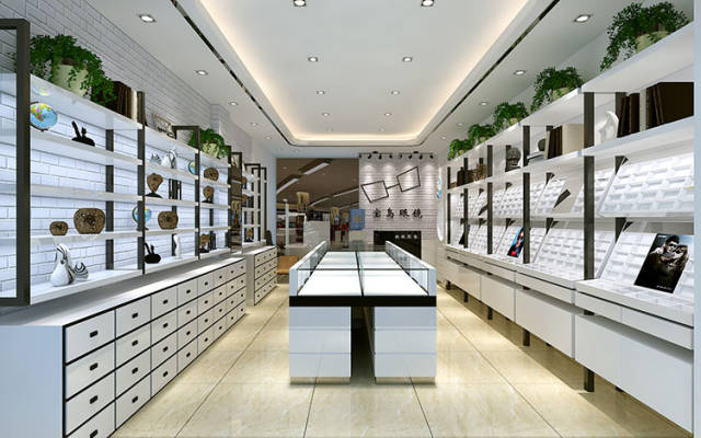 开元精工眼镜店装修效果图-合肥宝岛眼镜店案例