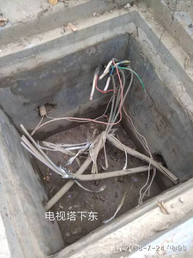 曝光可恶损失2万多谁干的高阳电视塔路灯电缆频繁失窃