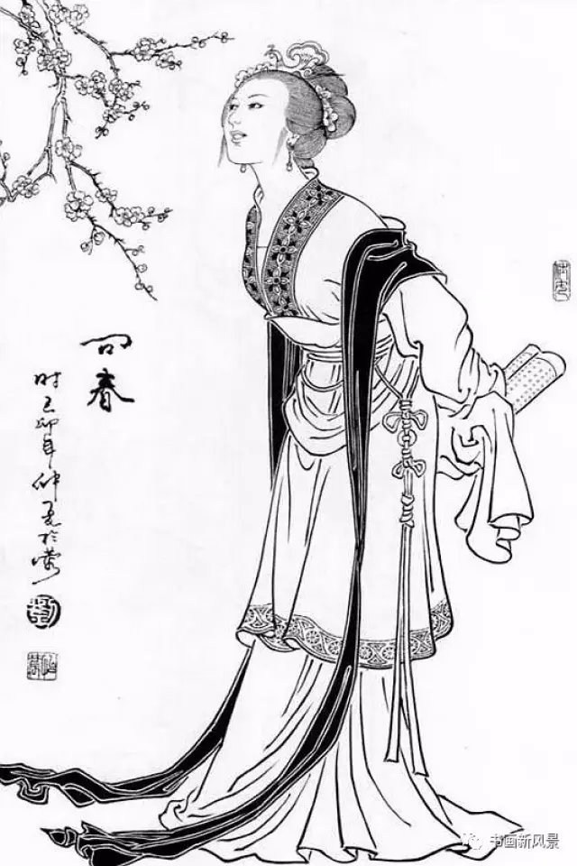 【邀您欣赏】刘公华白描仕女图精选38幅!