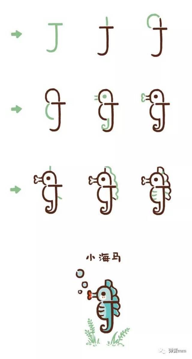 从a到z,用英文字母画超萌的小动物简笔画,so easy!