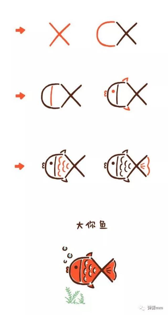 从a到z,用英文字母画超萌的小动物简笔画,so easy!