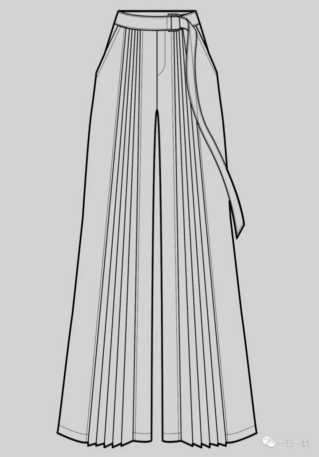 step 1 画出廓形与结构线,注意服装结构的穿插关系 欢迎转发朋友圈