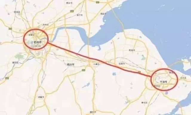 位于杭州,绍兴,宁波三地的杭绍甬高速公路将造成一条